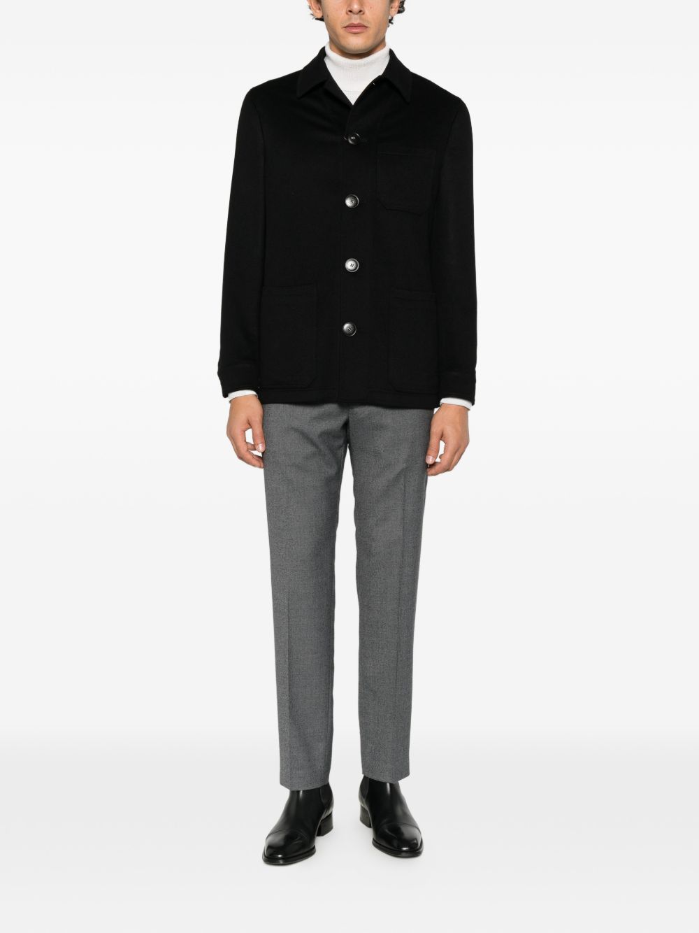 MICHAEL COAL Pantaloni grigi in cotone 