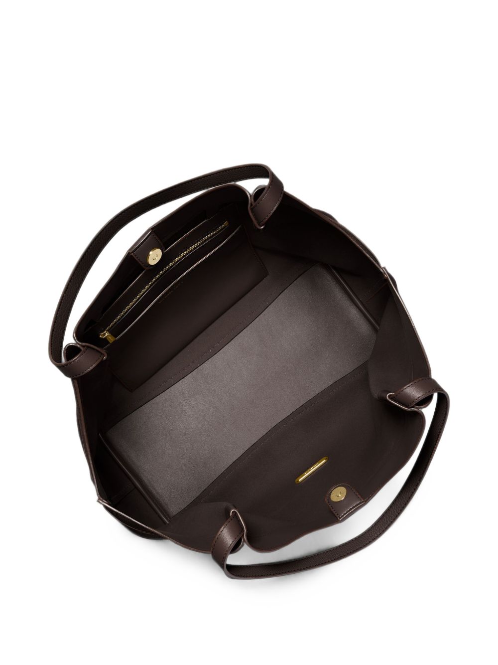 MICHAEL KORS Borsa a spalla in pelle marrone con charm dorato 