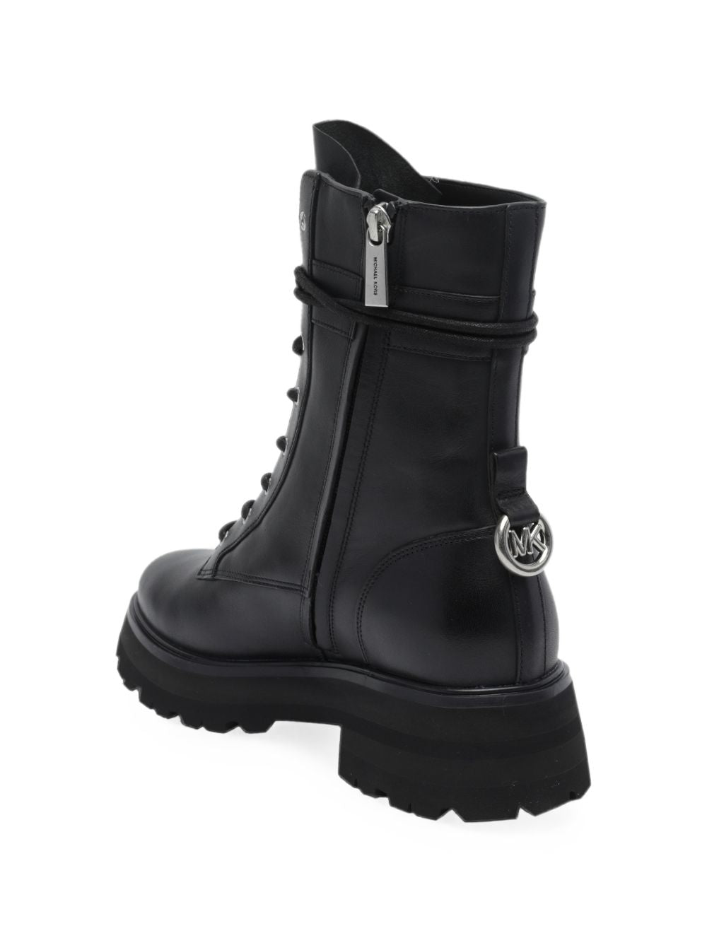 MICHAEL KORS Anfibi neri in pelle con lacci 