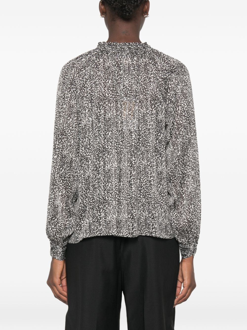 MICHAEL KORS Blusa multicolore grigia con sottoveste nera 