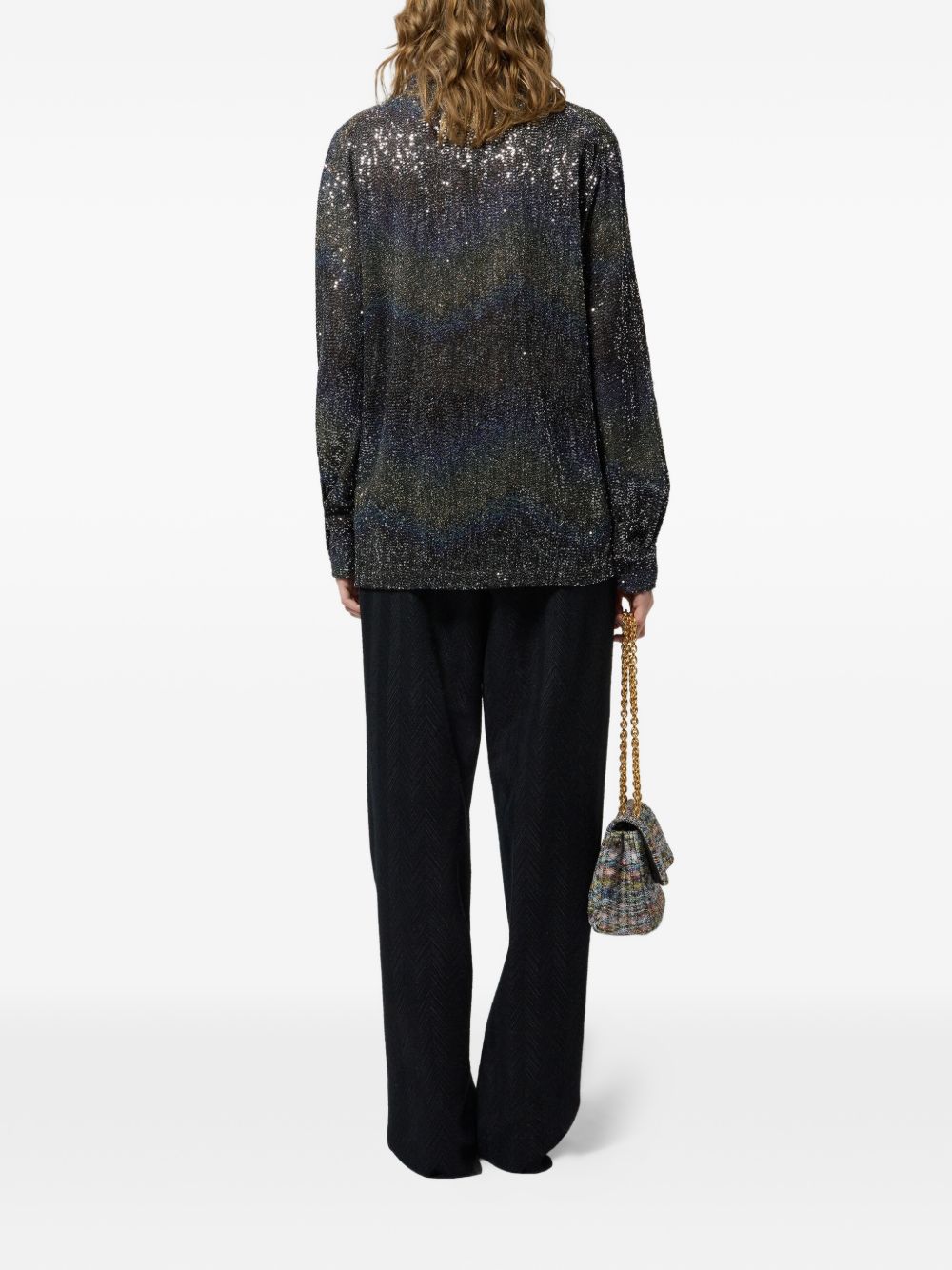 MISSONI Camicia in lurex con strass 