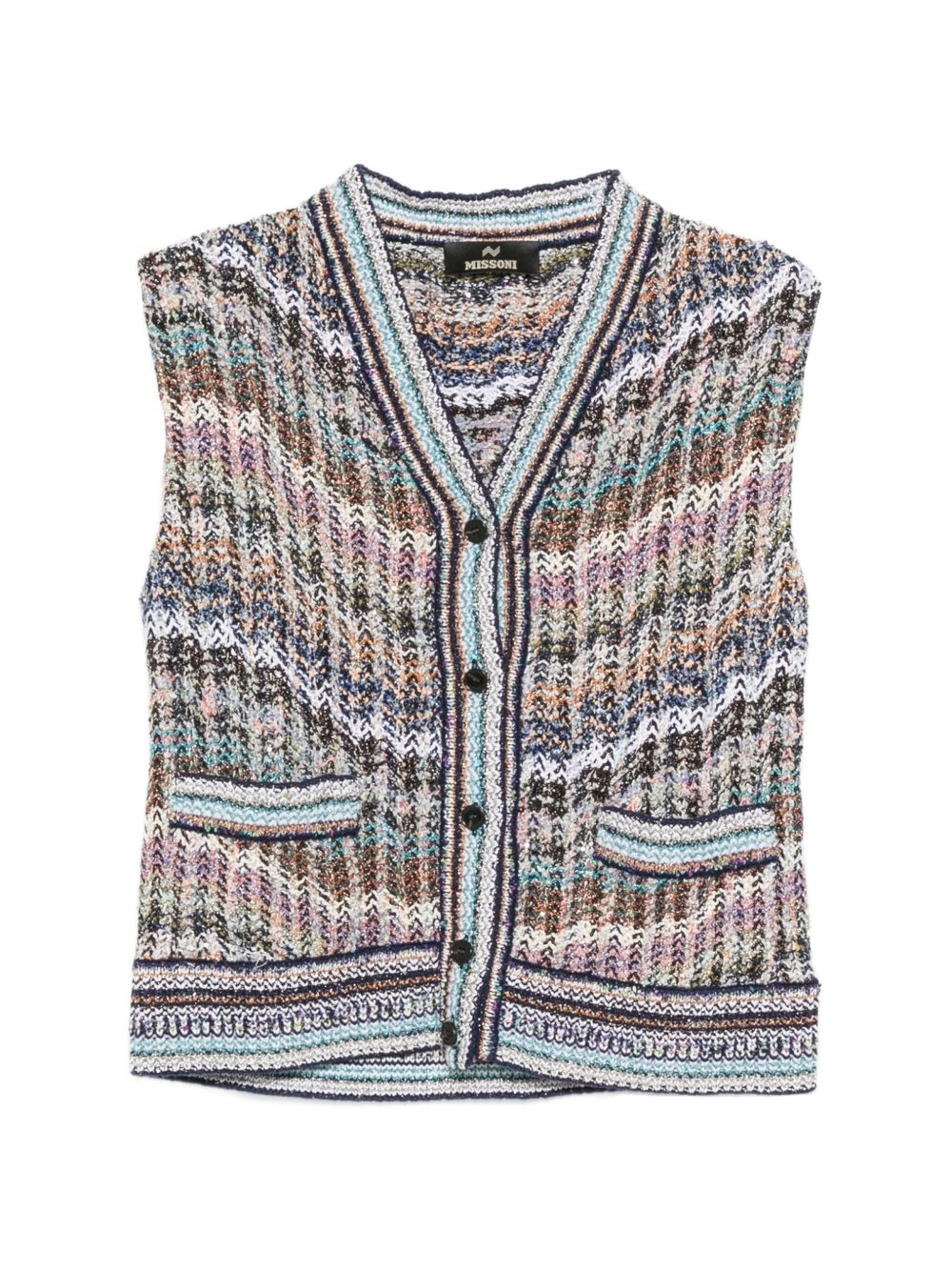 MISSONI Gilet in maglia con motivo multicolore 