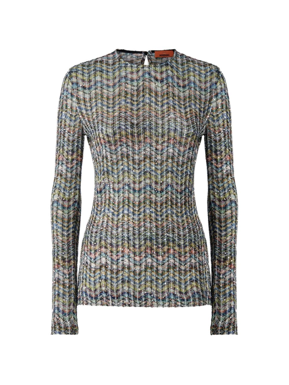 MISSONI Maglia slim girocollo multicolore 