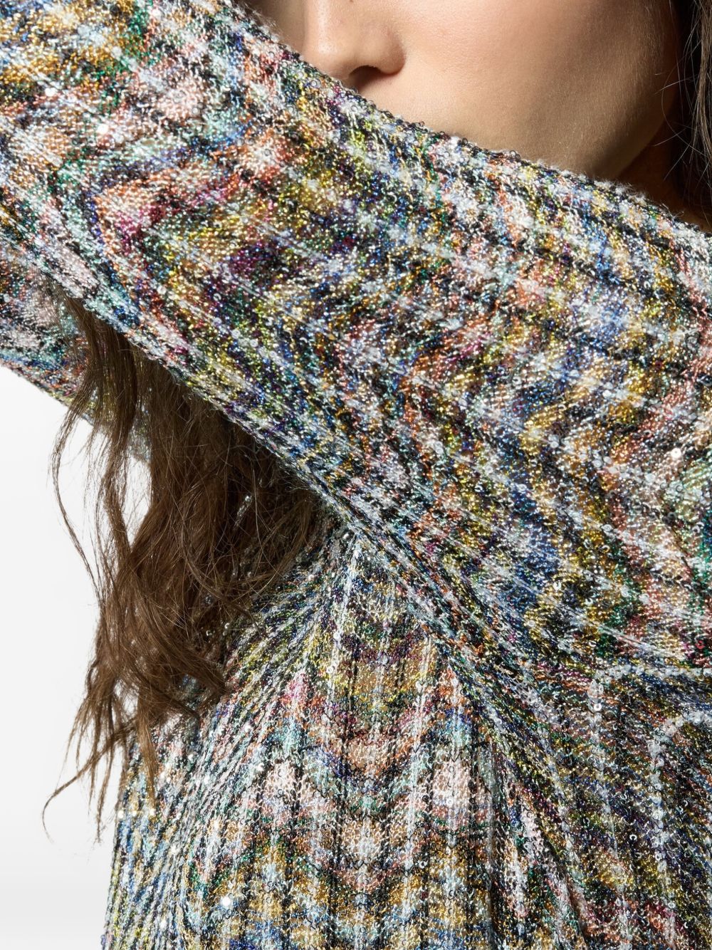 MISSONI Maglia slim girocollo multicolore 