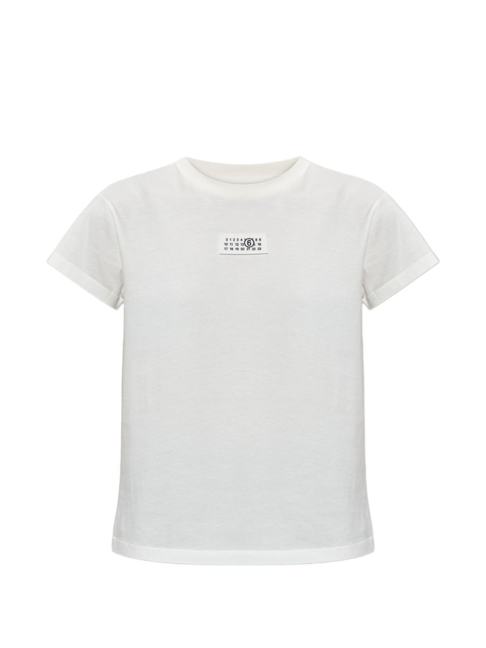 MM6 MAISON MARGIELA T-shirt in cotone con patch logo numerico 
