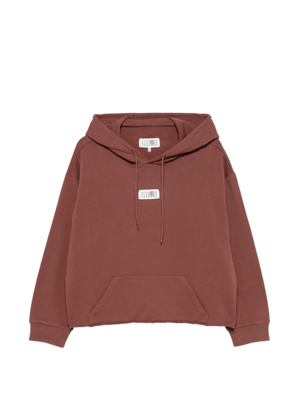 MM6 MAISON MARGIELA Felpa con cappuccio in cotone con patch logo numerico 