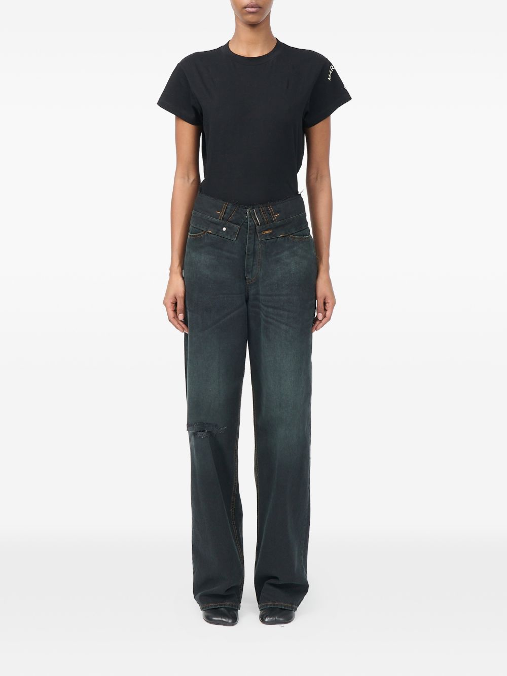 MM6 MAISON MARGIELA Jeans straight leg blu scuro 