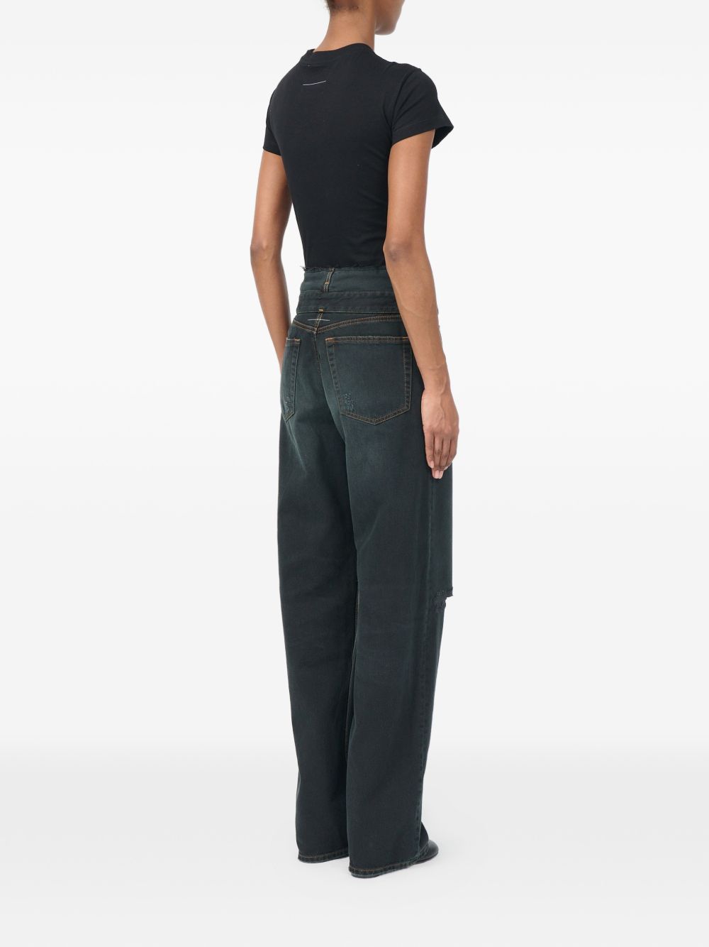 MM6 MAISON MARGIELA Jeans straight leg blu scuro 