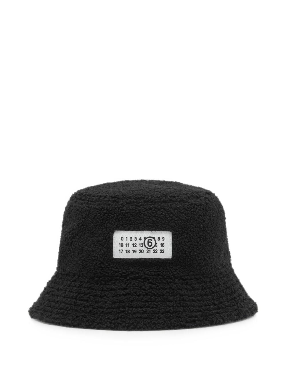 MM6 MAISON MARGIELA Cappello bucket reversibile in teddy e nylon nero 