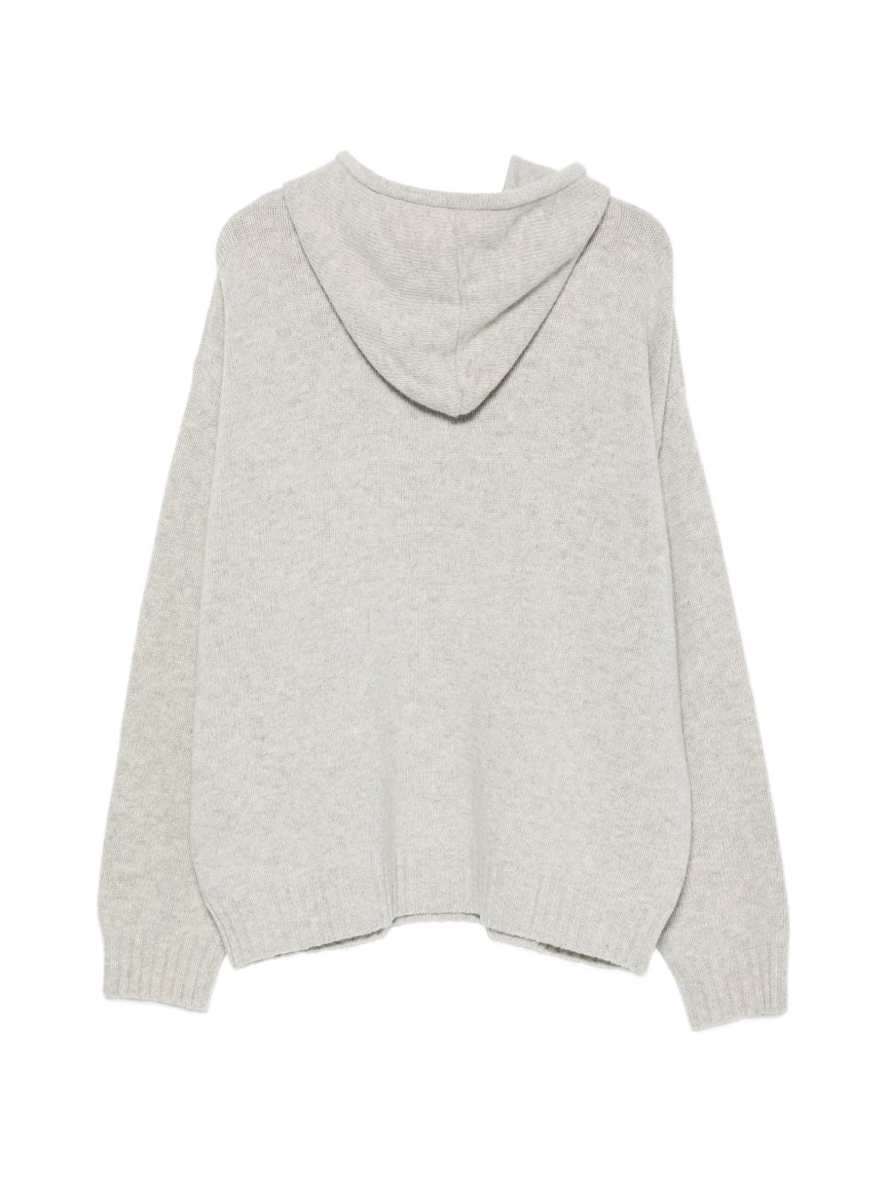 MM6 MAISON MARGIELA Maglia grigia in lana stile felpa con cappuccio 