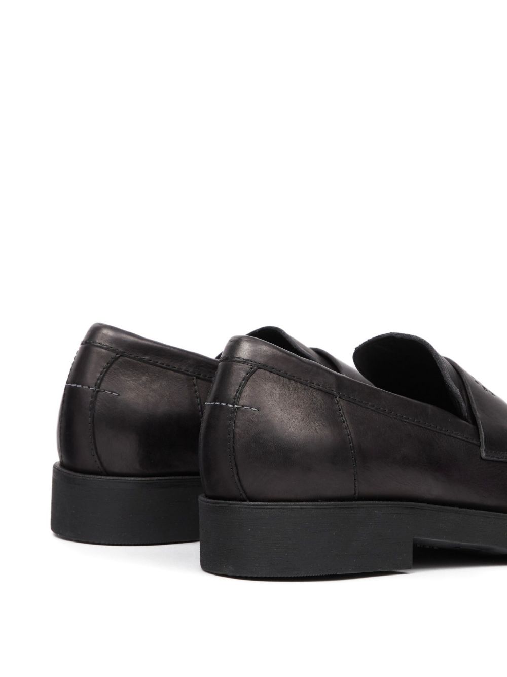 MM6 MAISON MARGIELA Mocassino uomo nero in pelle opaca 
