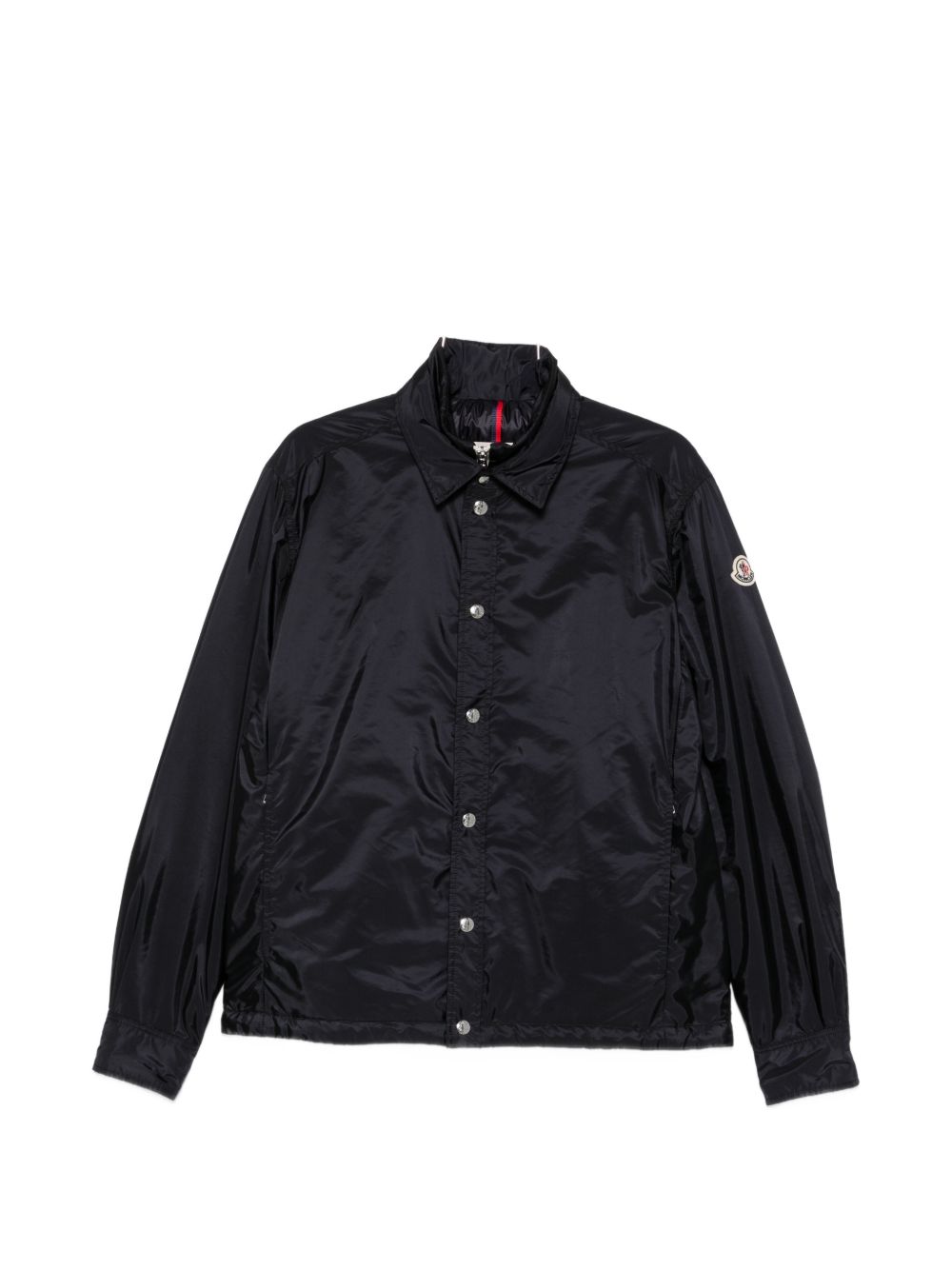 MONCLER Giacca blu navy lucida leggermente imbottita 