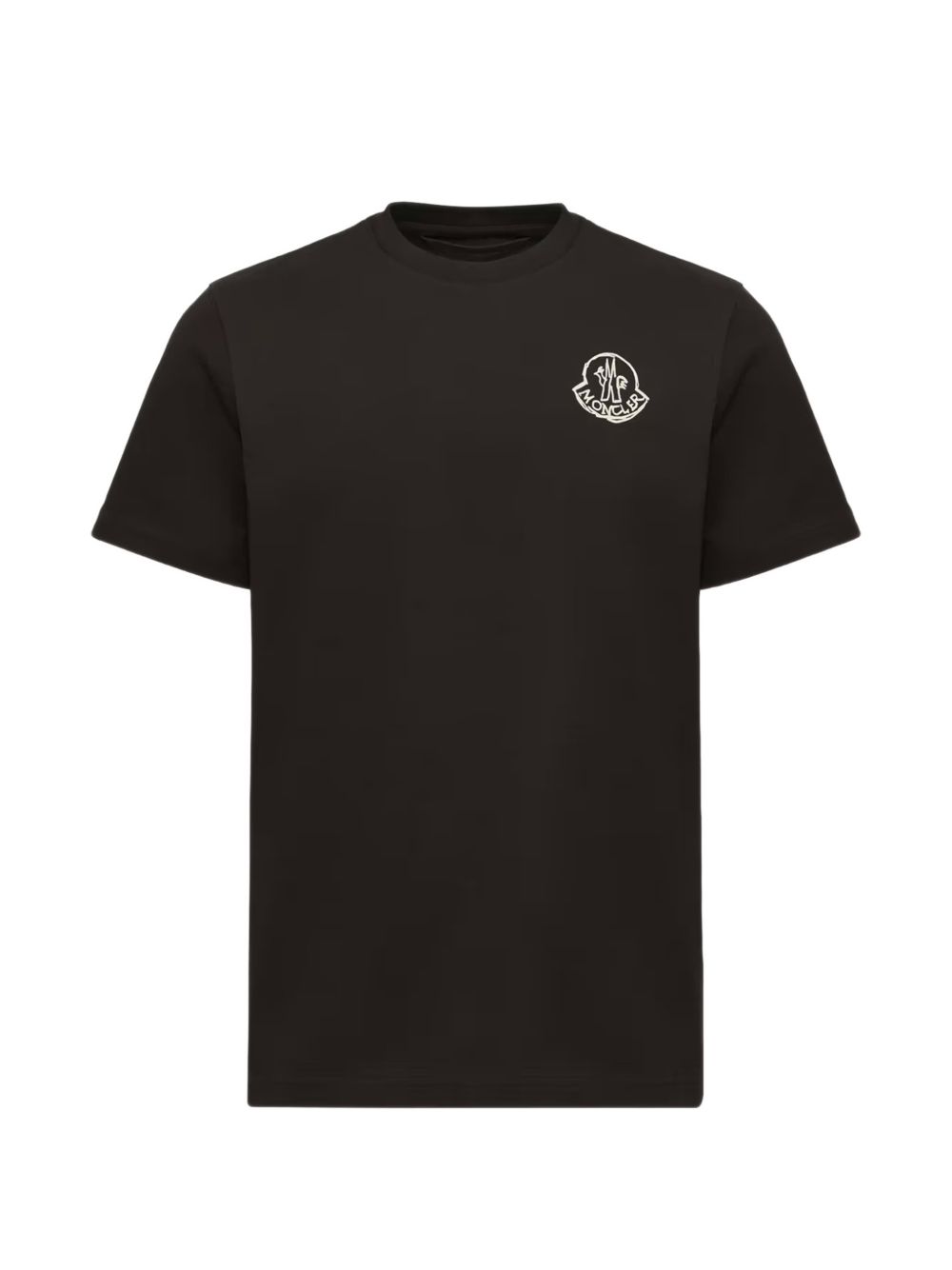 MONCLER T-shirt in jersey di cotone con patch logo 