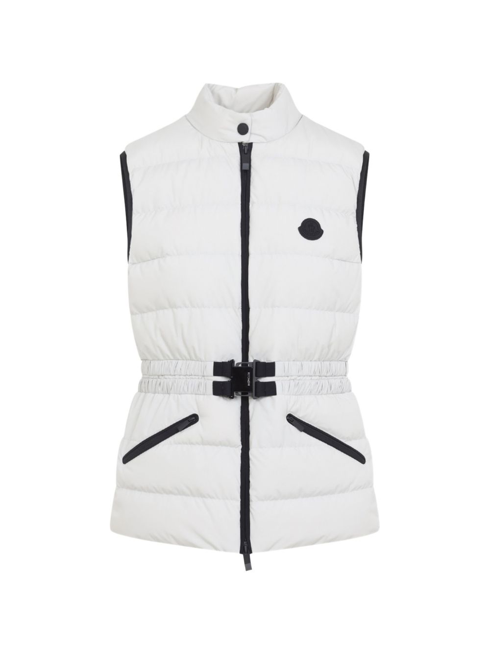MONCLER Gilet piumino Romantisme Vest imbottito con cintura in vita e tasche 