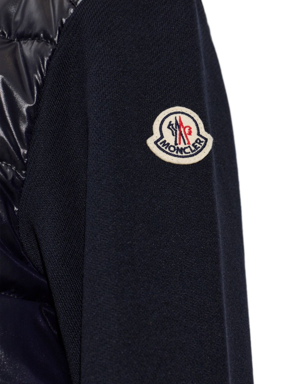 MONCLER Giacca piumino nero imbottito con tasche 