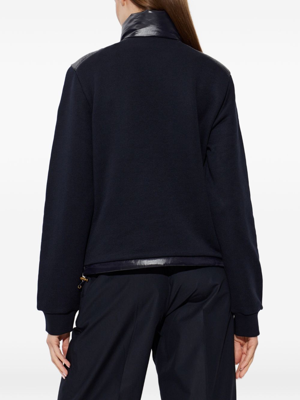 MONCLER Giacca piumino nero imbottito con tasche 