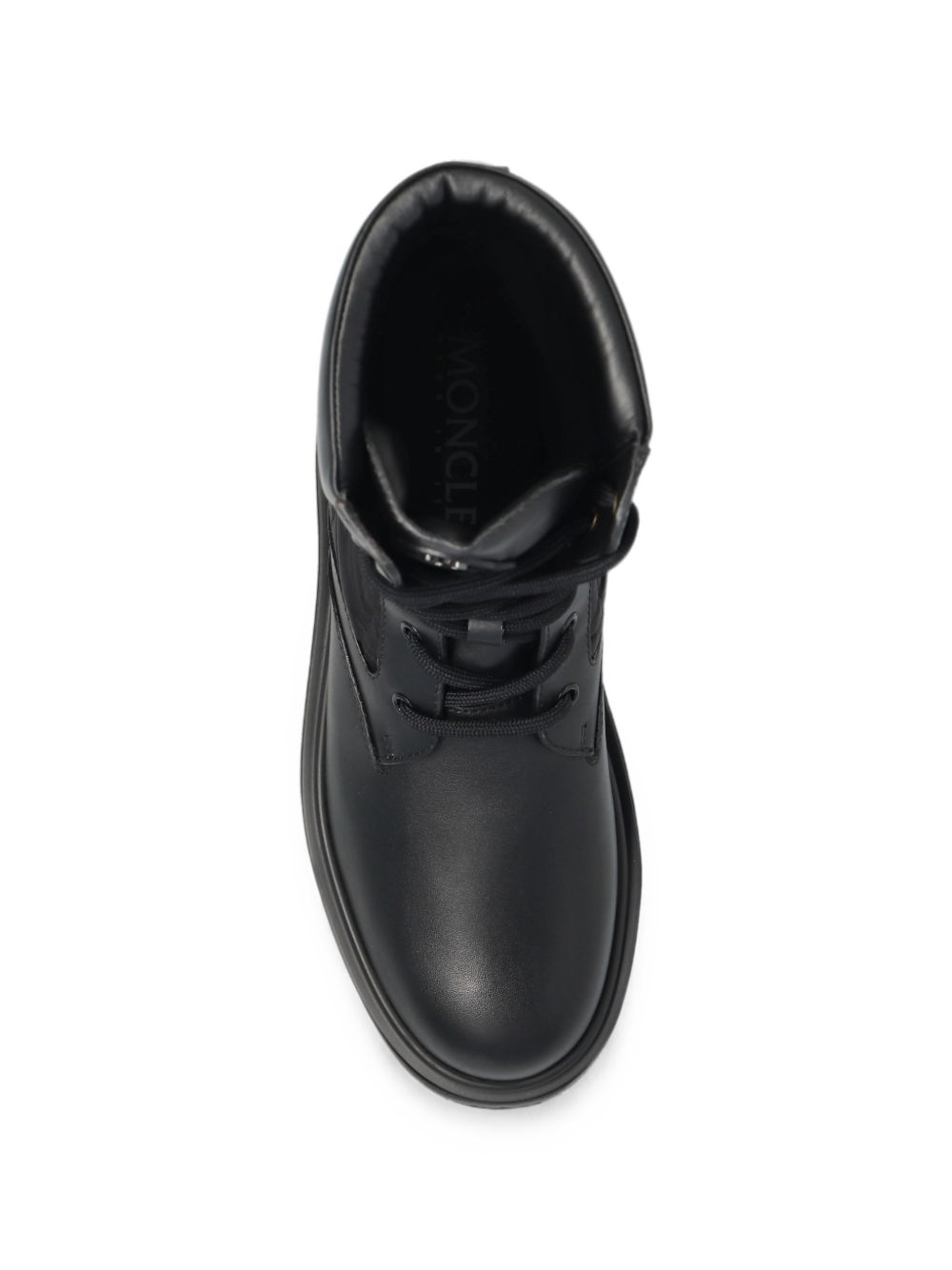 MONCLER Anfibi Aurea Ankle Boots neri impermeabili con suola carrarmato 