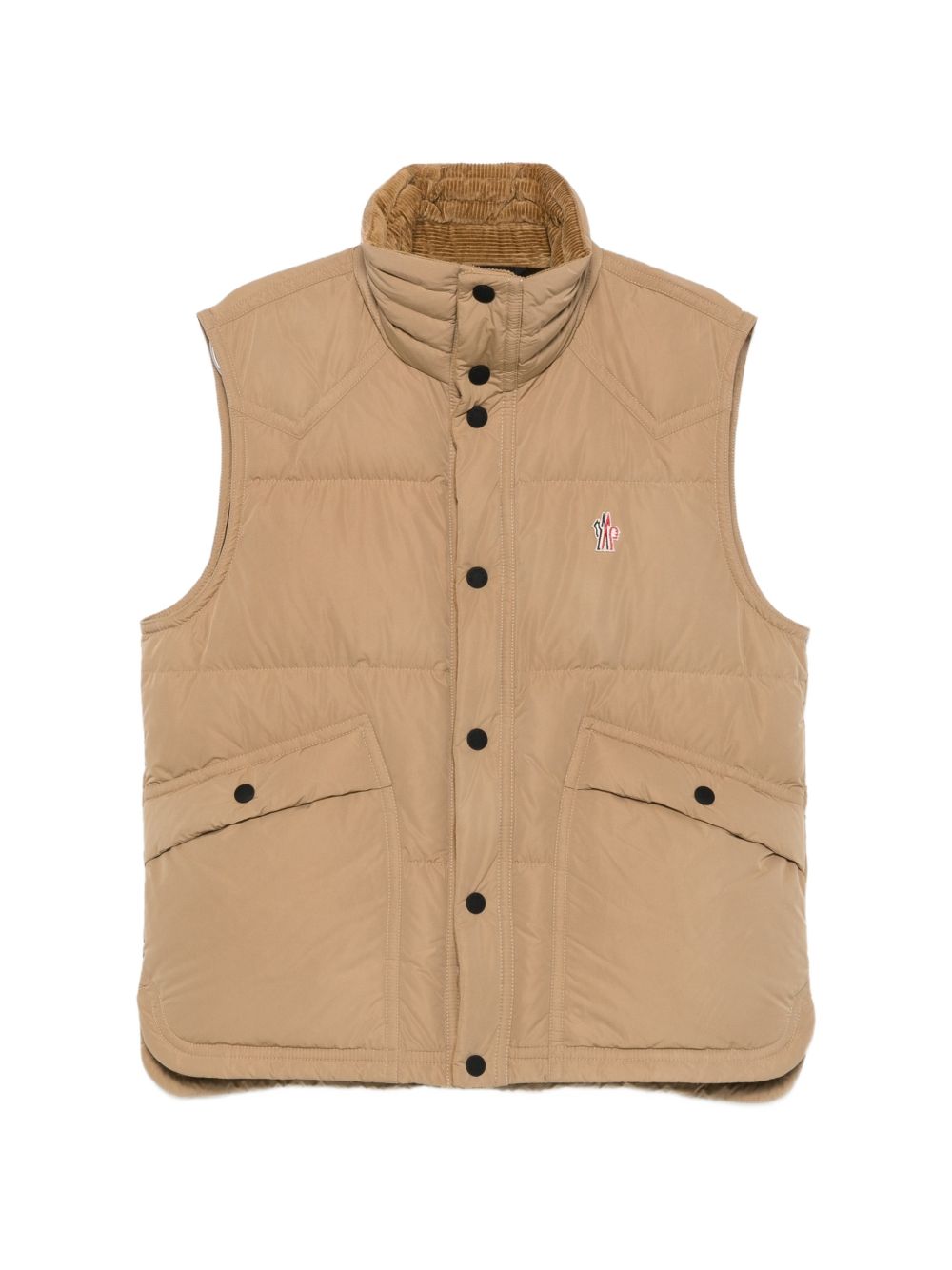 MONCLER GRENOBLE Gilet imbottito Evans cammello 