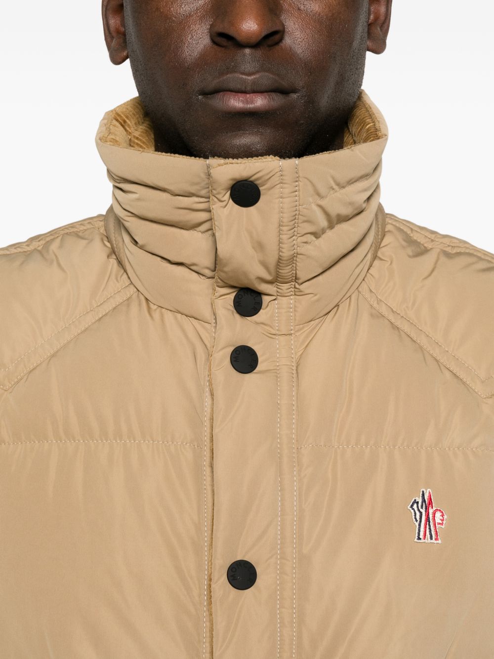MONCLER GRENOBLE Gilet imbottito Evans cammello 