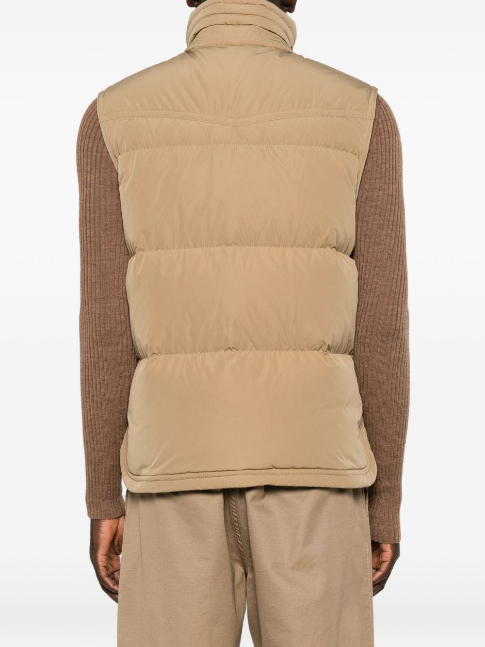MONCLER GRENOBLE Gilet imbottito Evans cammello 