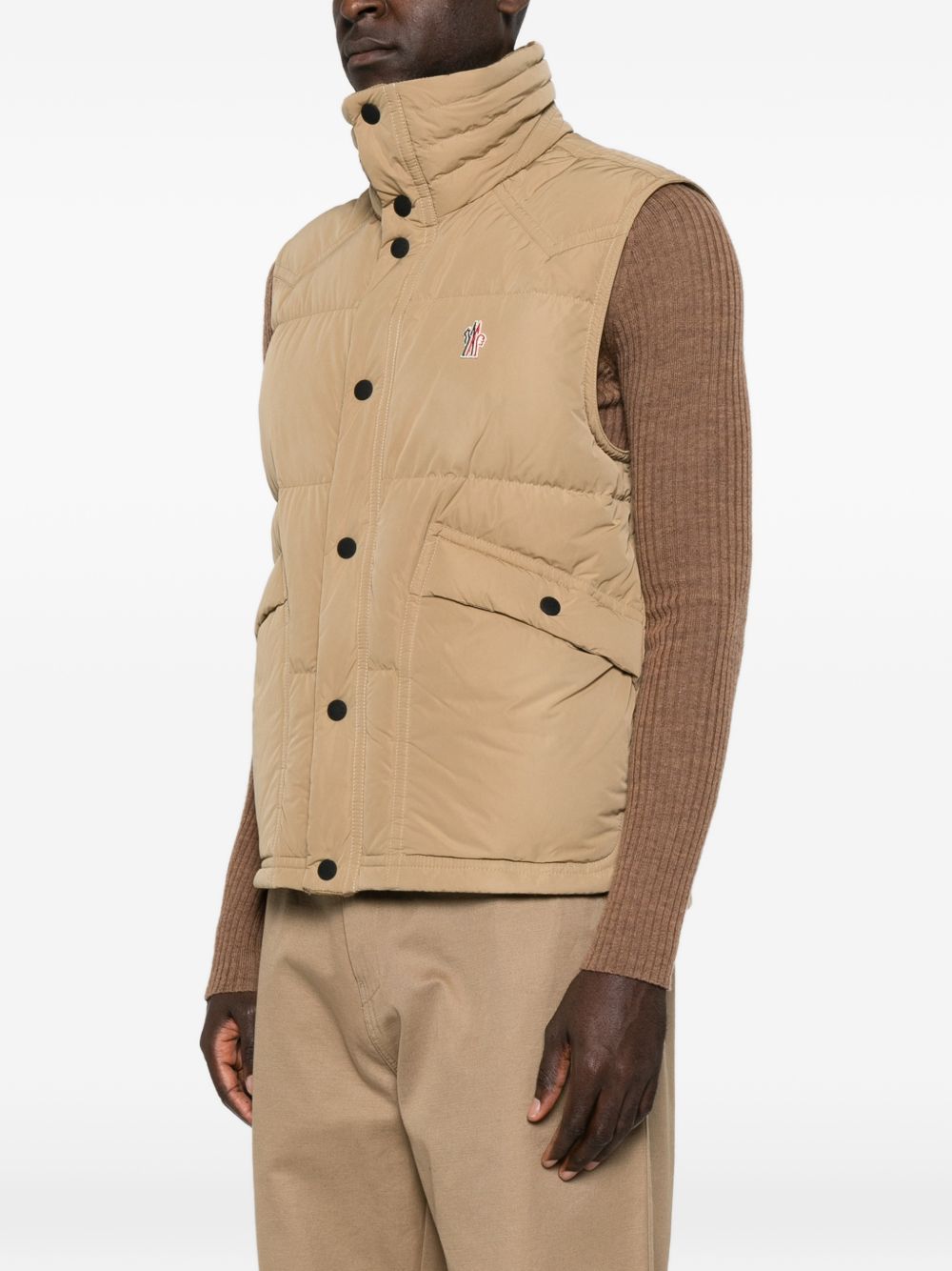 MONCLER GRENOBLE Gilet imbottito Evans cammello 