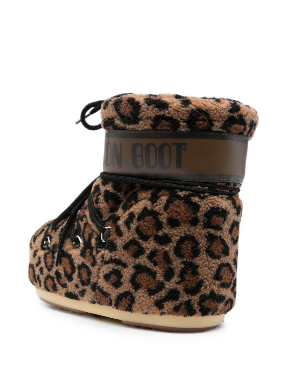 MOON BOOT Stivaletto Icon Low fur animalier leopardato 