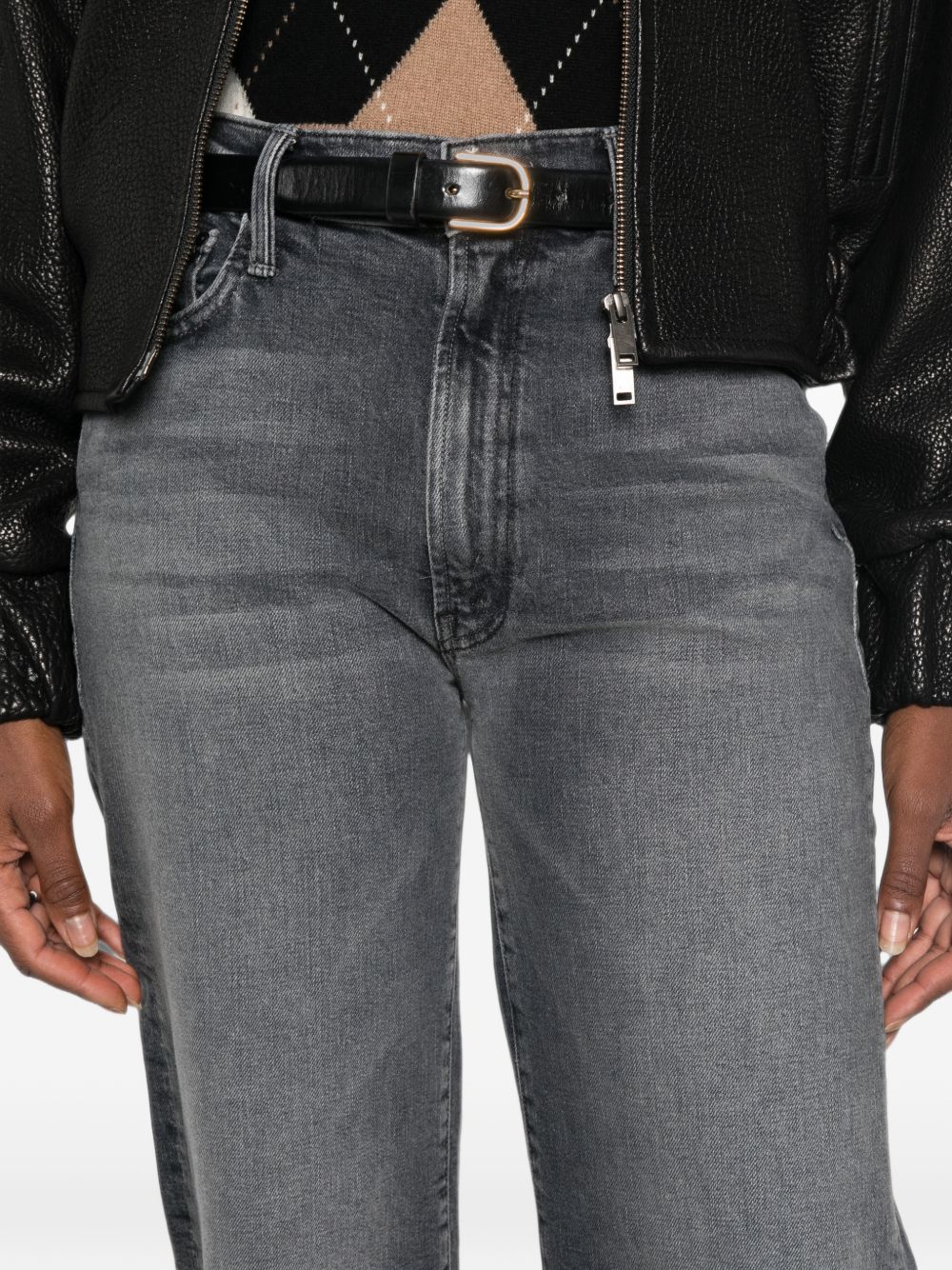 MOTHER Jeans donna The Dodger Flood blu con tasche 