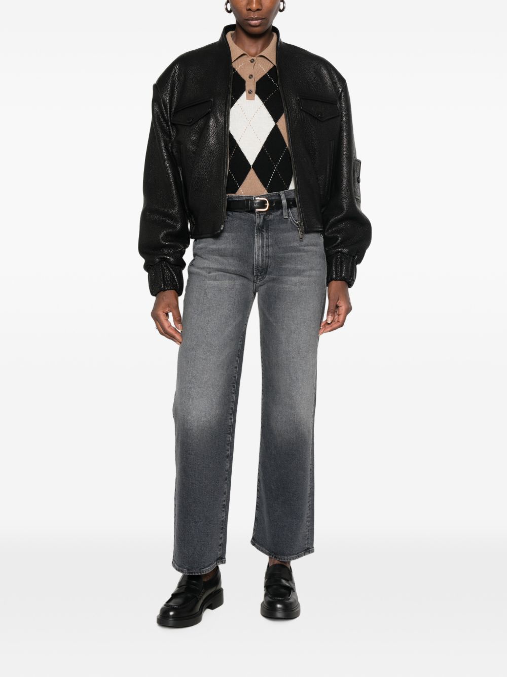 MOTHER Jeans donna The Dodger Flood blu con tasche 