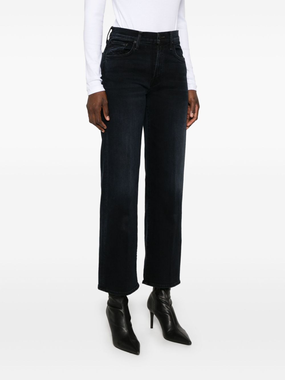 MOTHER Jeans neroThe Mid Rise Rambler blu con tasche firmati Mother 