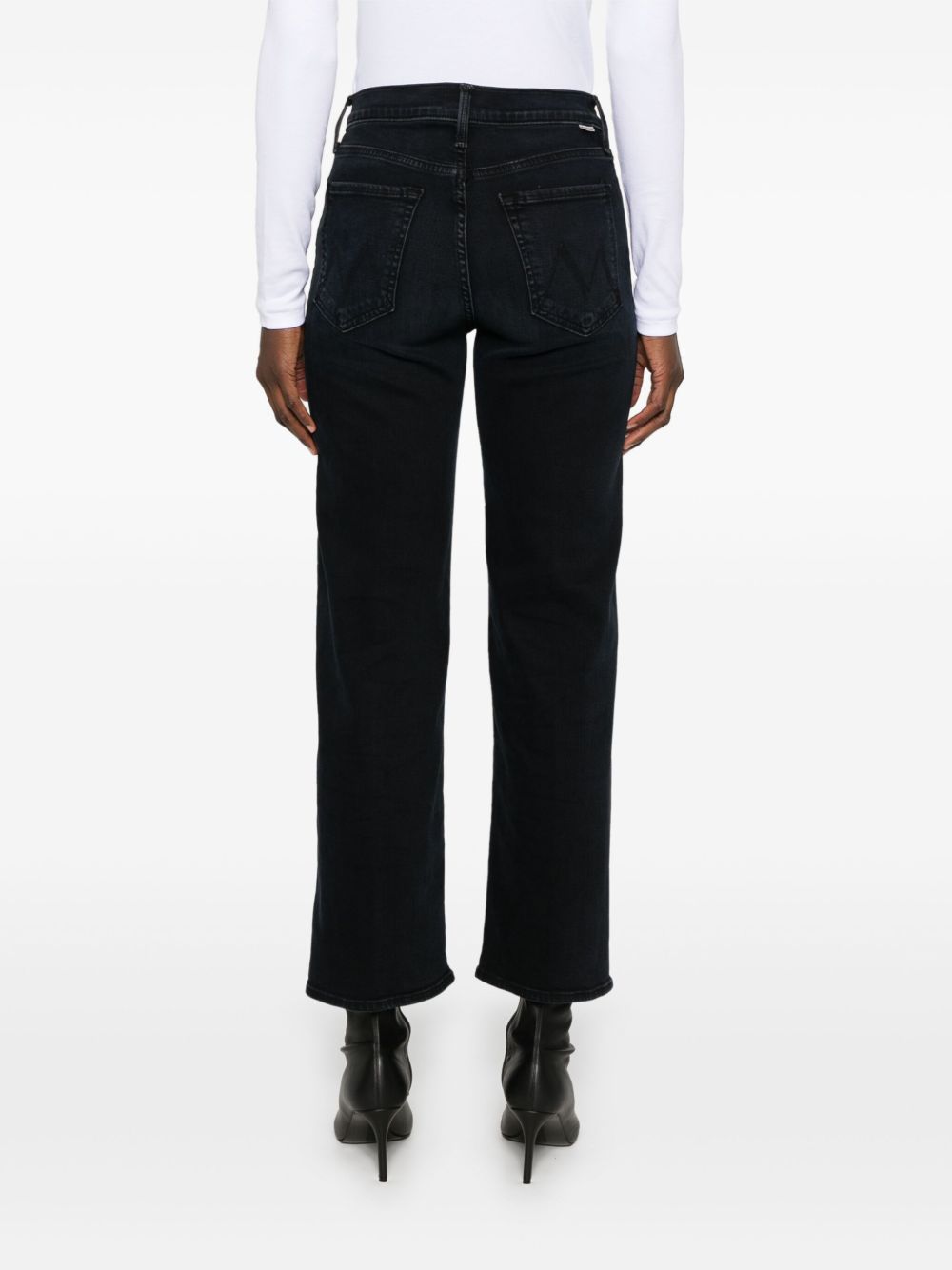 MOTHER Jeans neroThe Mid Rise Rambler blu con tasche firmati Mother 