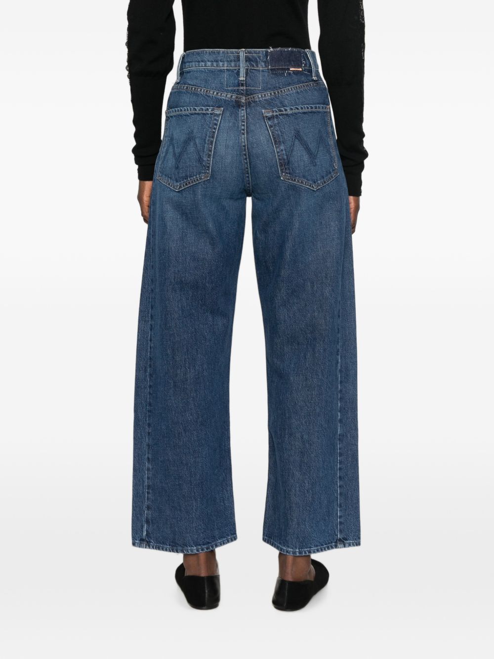 MOTHER Jeans The Half Pipe Ankle modello barrel blu 
