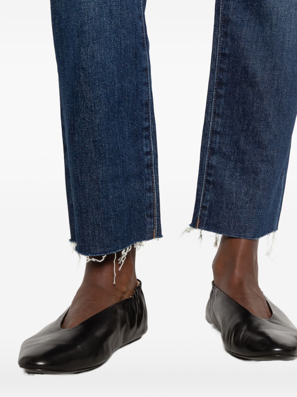 MOTHER Jeans blu THE MID RISE HIKER con tasche 