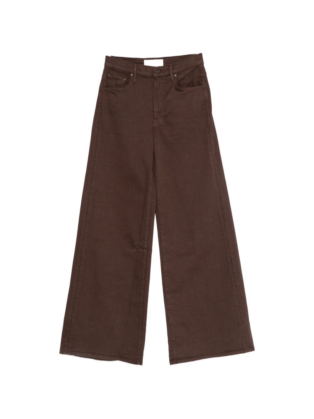 MOTHER Jeans The Undercover Sneak marroni a gamba larga 