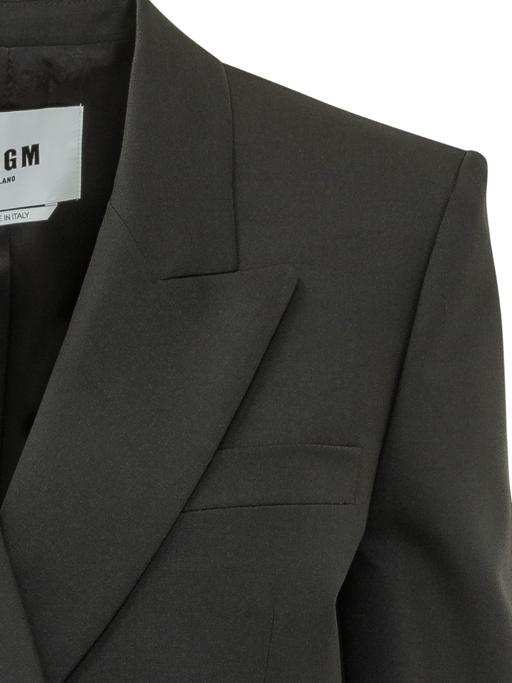 MSGM Blazer doppiopetto con tasche grigio scuro 