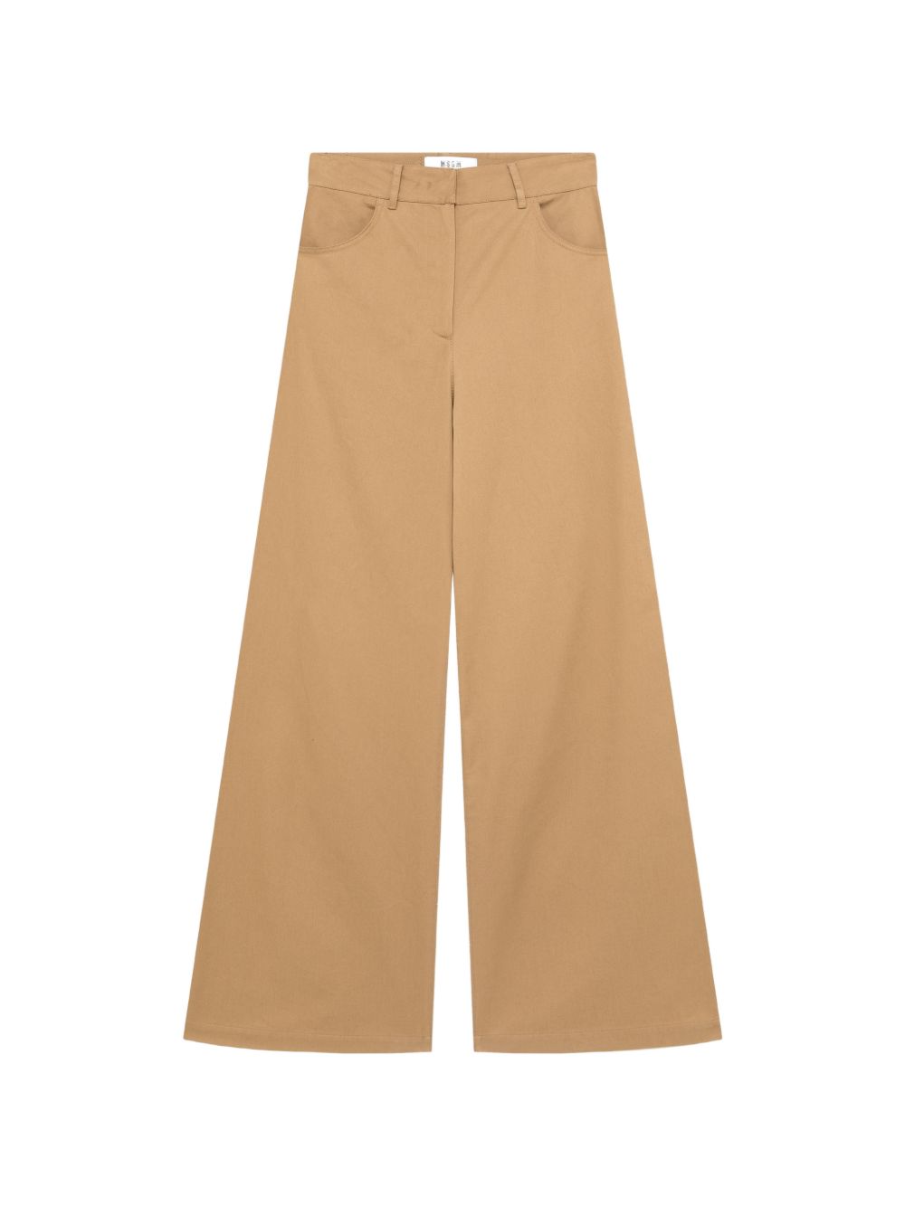 MSGM Pantaloni svasati con tasche beige 