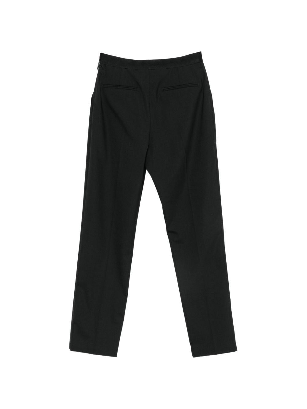 MSGM Pantaloni casual neri con logo ricamato in vita 