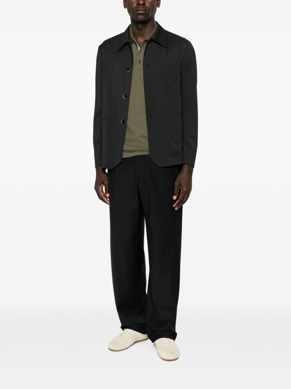 MYTHS Pantaloni in misto lana neri 