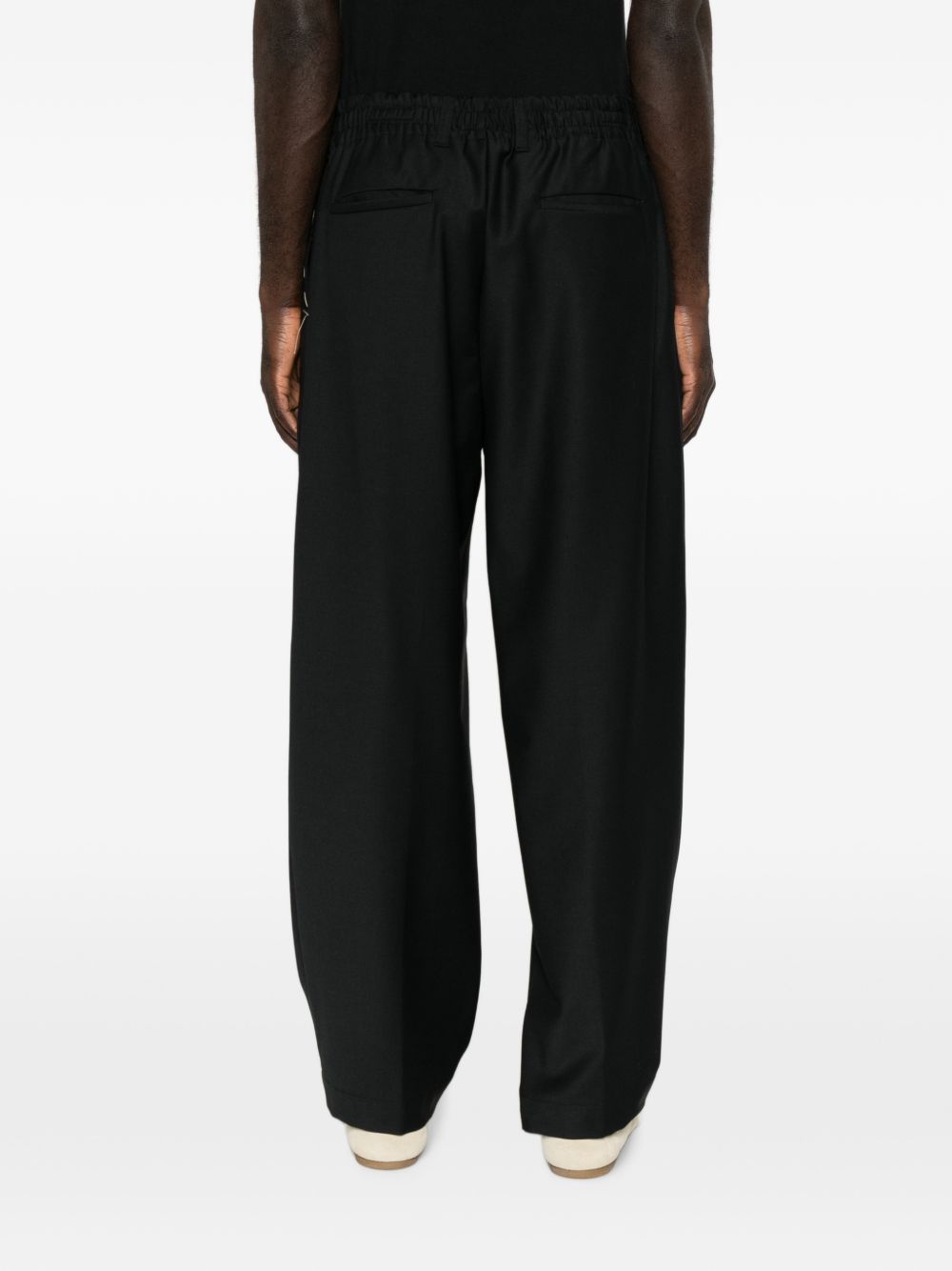 MYTHS Pantaloni in misto lana neri 