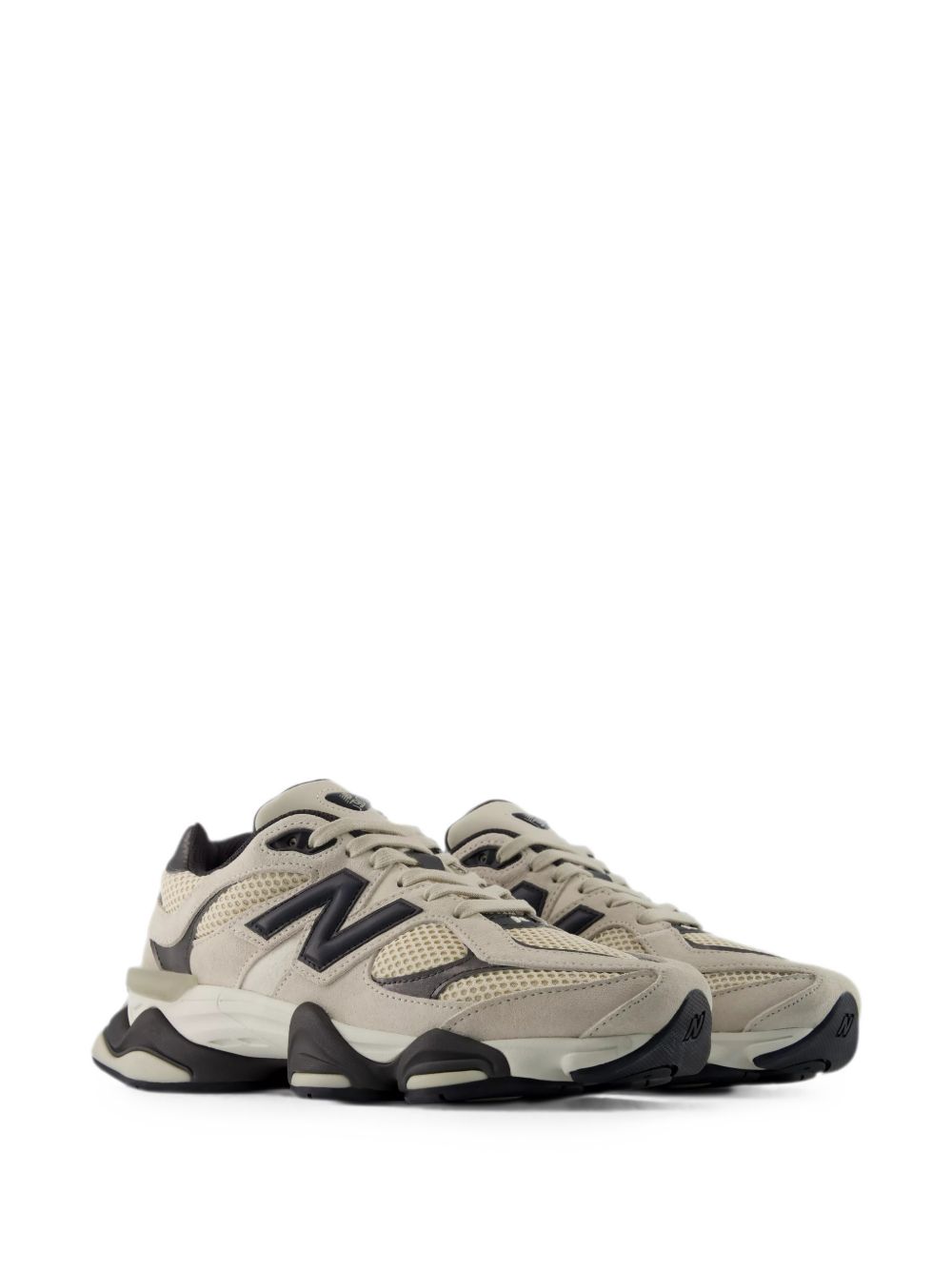 NEW BALANCE Sneakers 9060 Timberwolf e Black Cement con Ammortizzazione ABZORB e SBS 