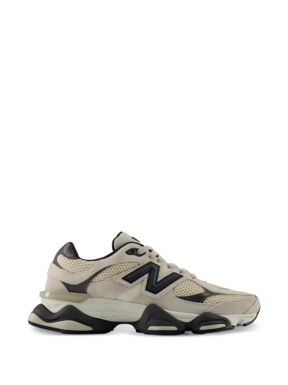 NEW BALANCE Sneakers 9060 Timberwolf e Black Cement con Ammortizzazione ABZORB e SBS 