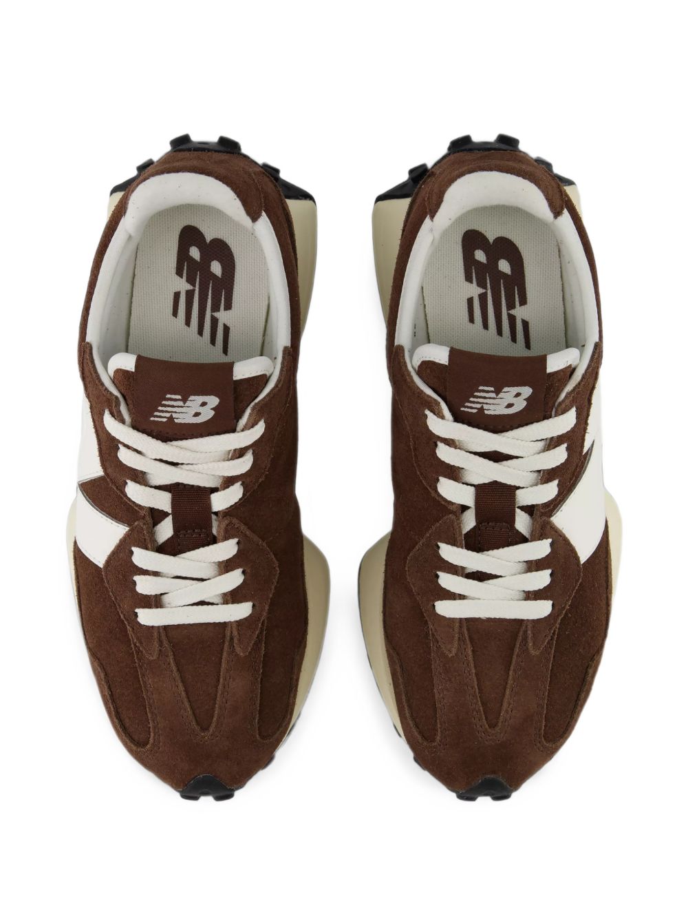 NEW BALANCE 327 Sneakers in Camoscio Marrone Cioccolato e Burro 