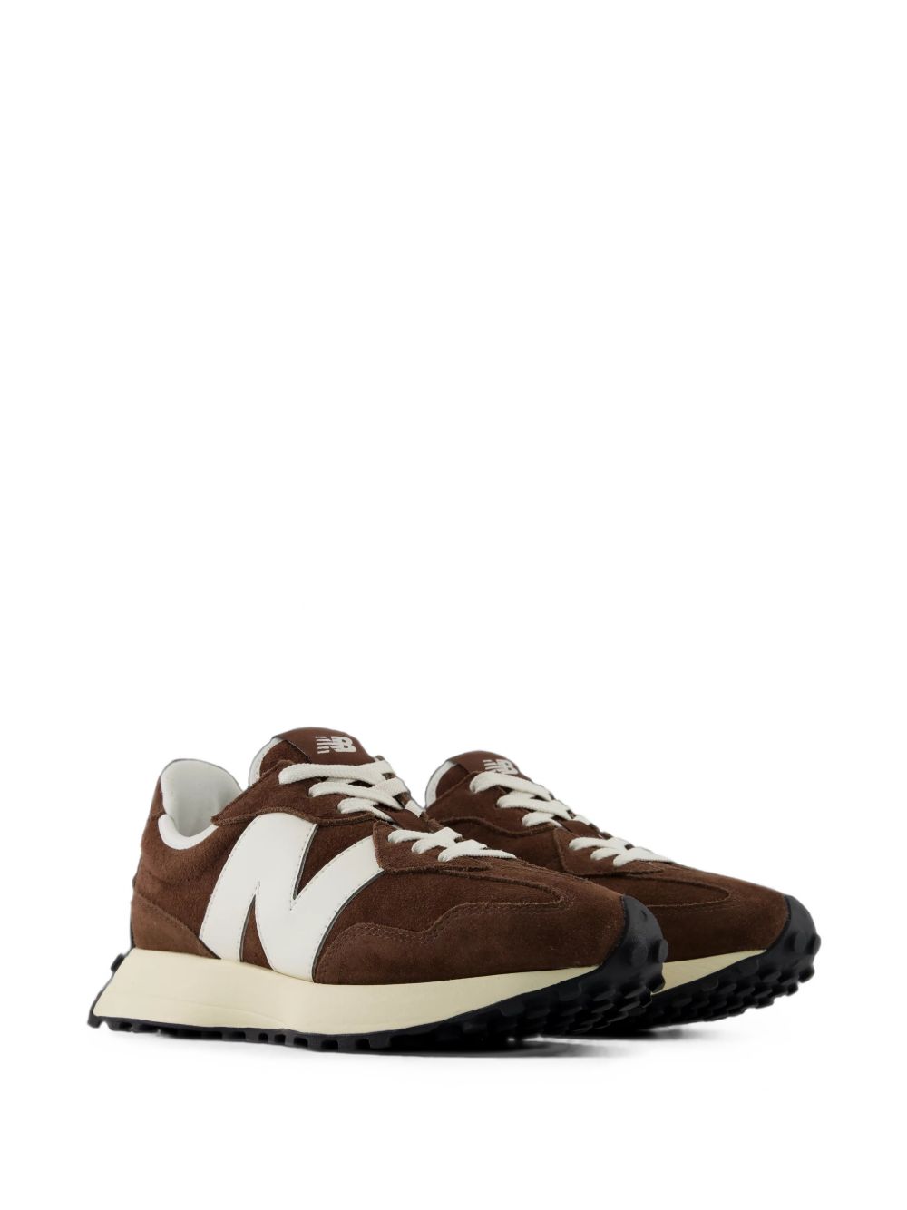 NEW BALANCE 327 Sneakers in Camoscio Marrone Cioccolato e Burro 