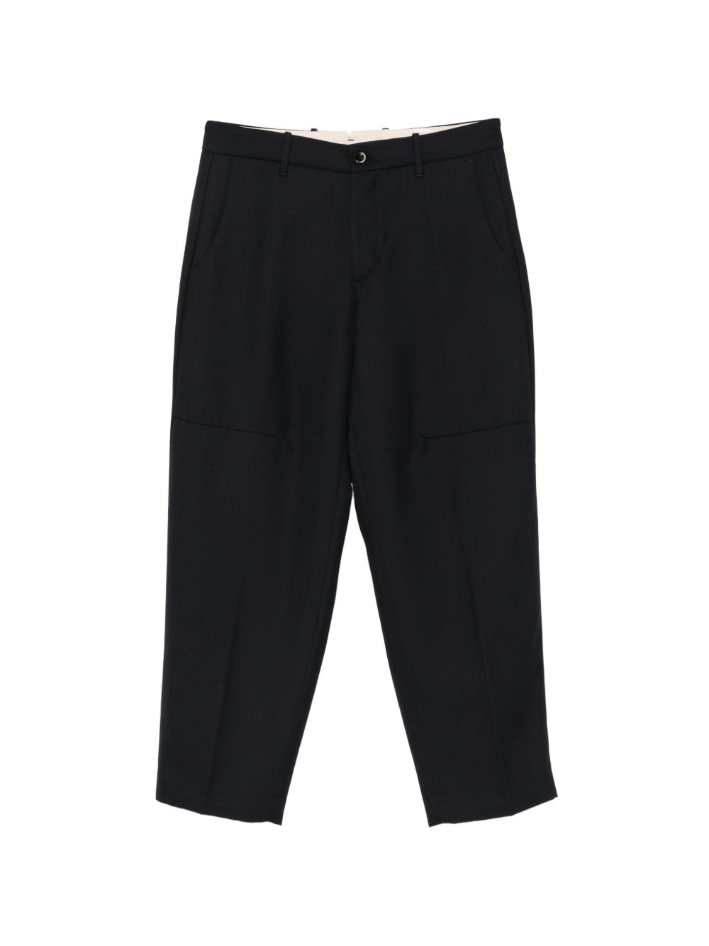 NINE IN THE MORNING Pantaloni casual Franco blu in lana con pinces 