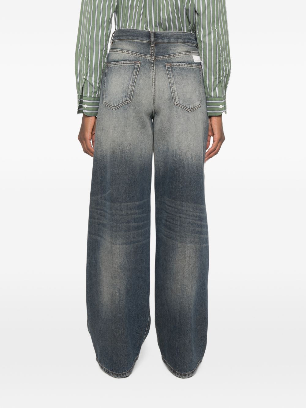 NINE IN THE MORNING Jeans Gea wide leg in denim blu 