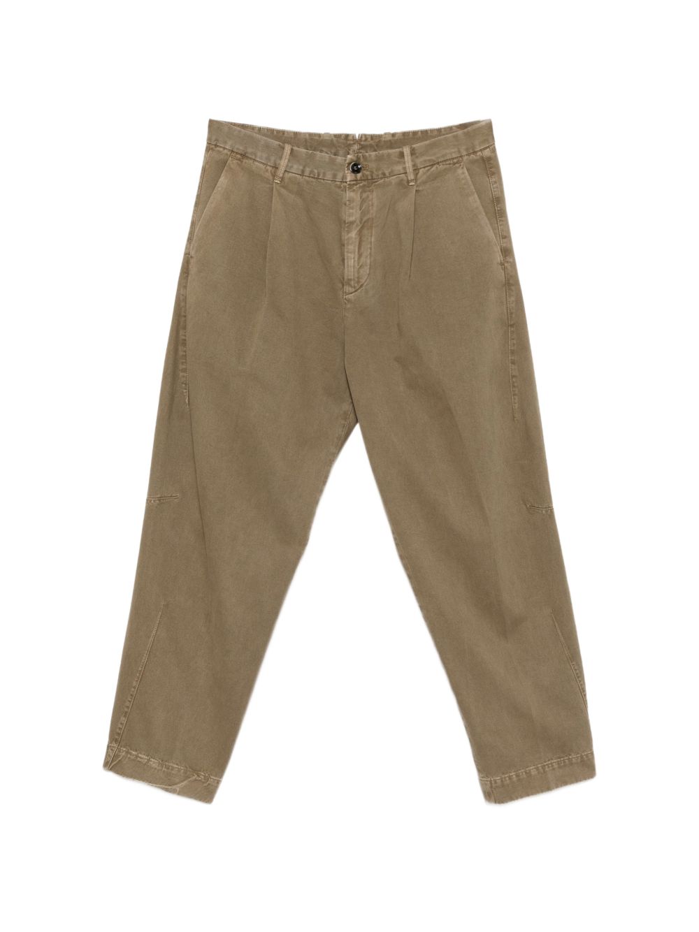 NINE IN THE MORNING Pantalone Giulio in cotone marrone con tasche 