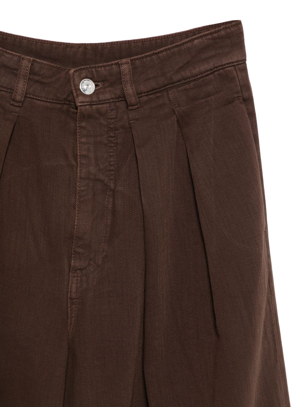 NINE IN THE MORNING Pantaloni marroni Giordana in cotone con tasche 