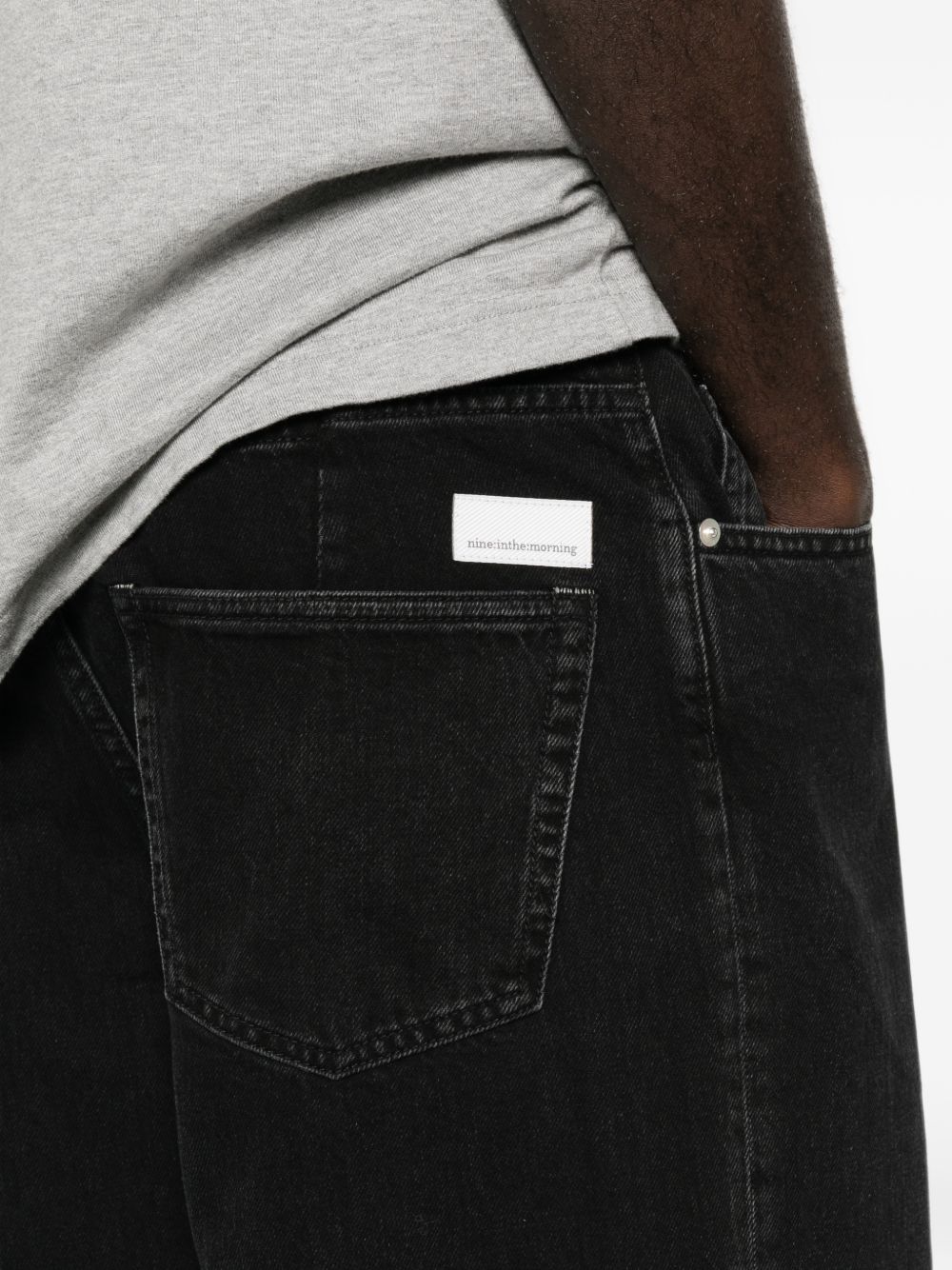 NINE IN THE MORNING Jeans Alberto neri con tasche 