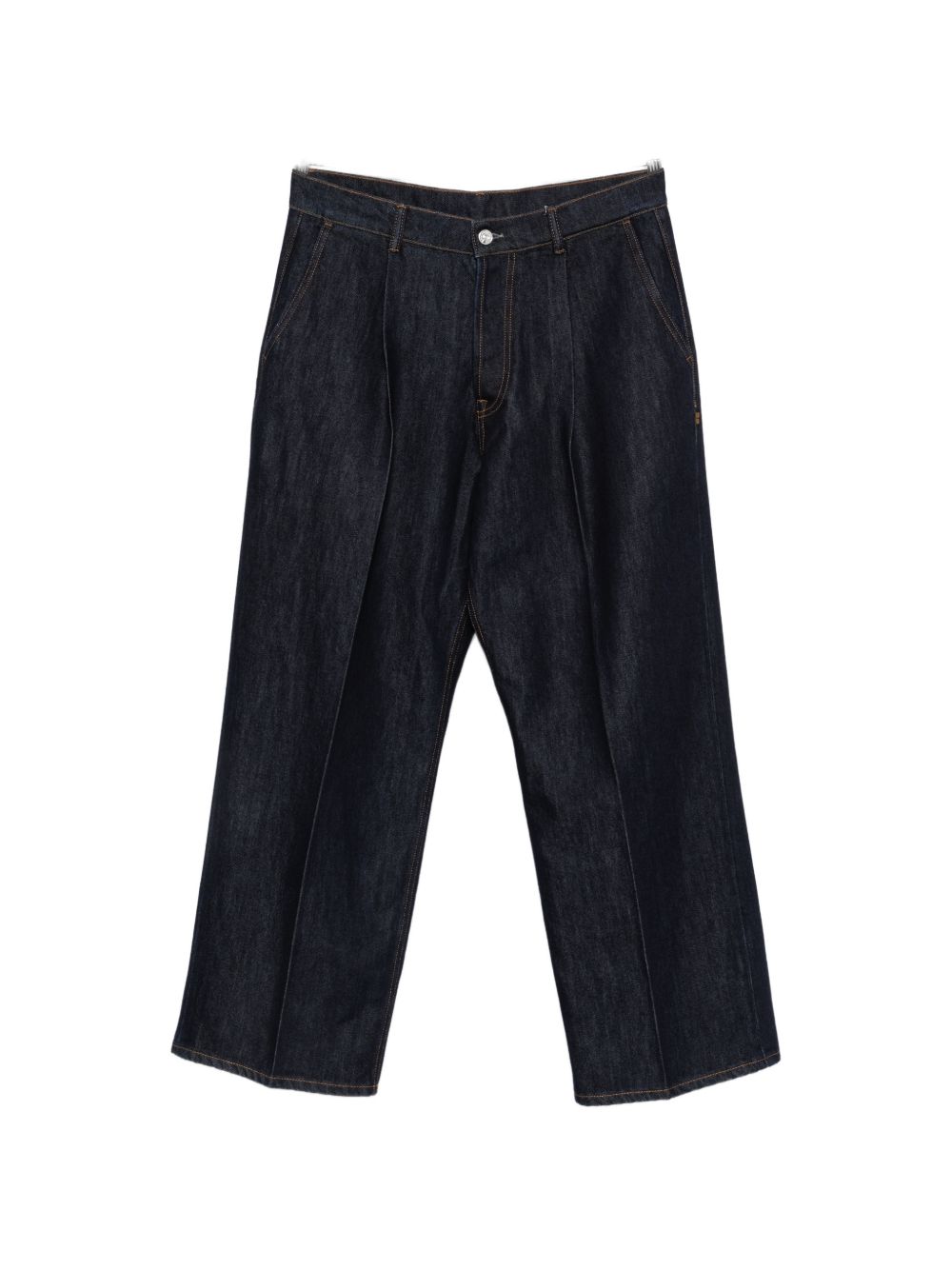 NINE IN THE MORNING Jeans Rivet blu scuro a gamba ampia con tasche 