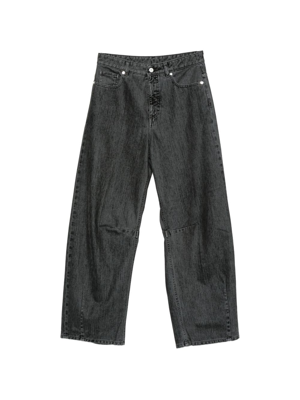 NINE IN THE MORNING Pantaloni barrel Sofy blu con tasche 