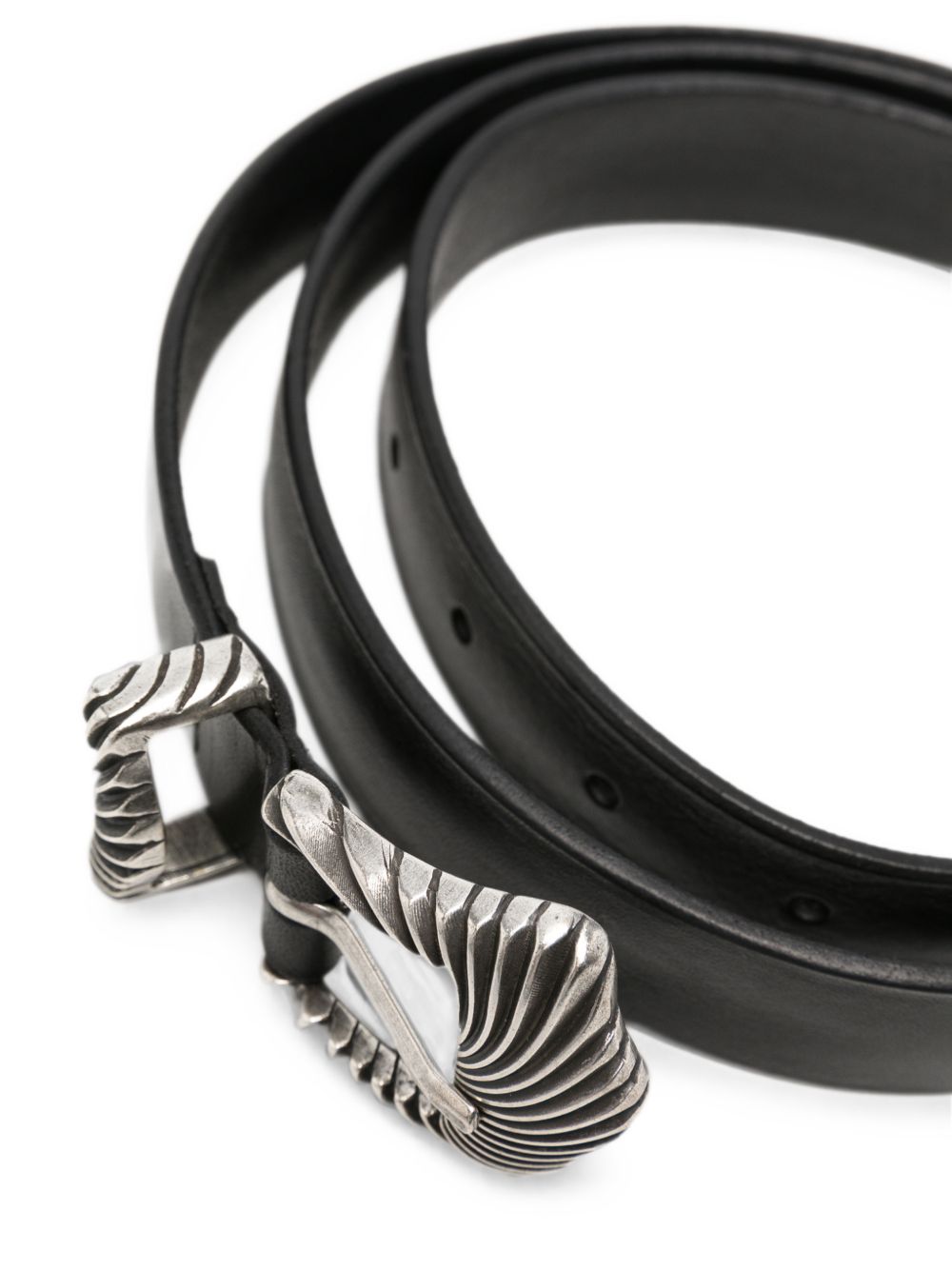 ORCIANI Cintura Bull Soft nera in cuoio 